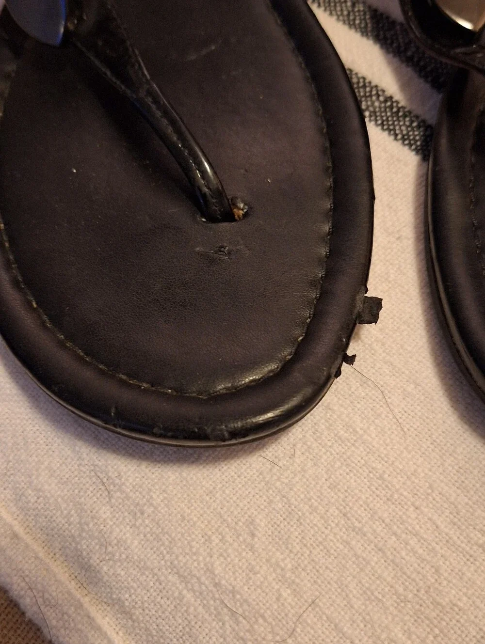 Coach Sandals Black Paten Leather Size 8.5
